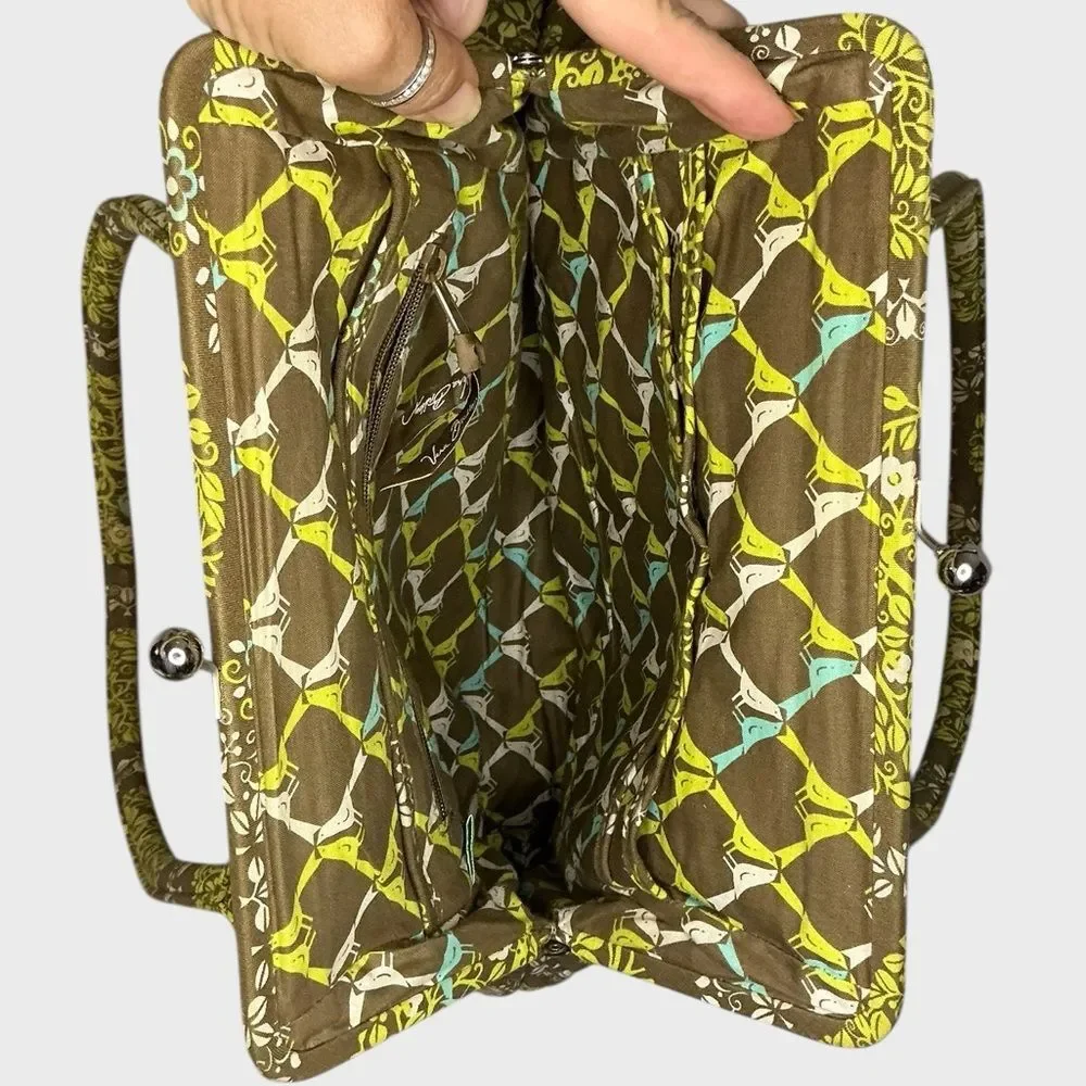 Vera Bradley Alice Kiss Lock Bag Sitting in a Tree Blue Bird Retired Print
